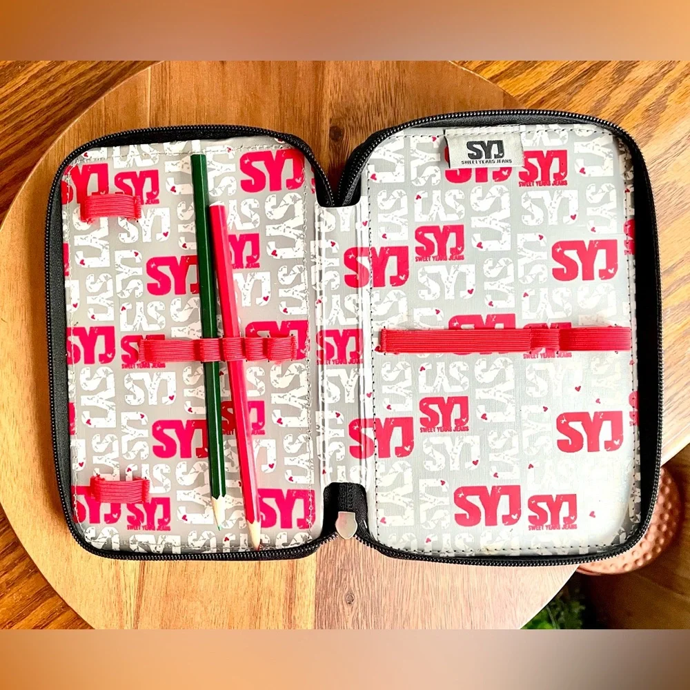 Sweet Years Jeans Pencil Case - Large Capacity - Pouch - Durable Organizer